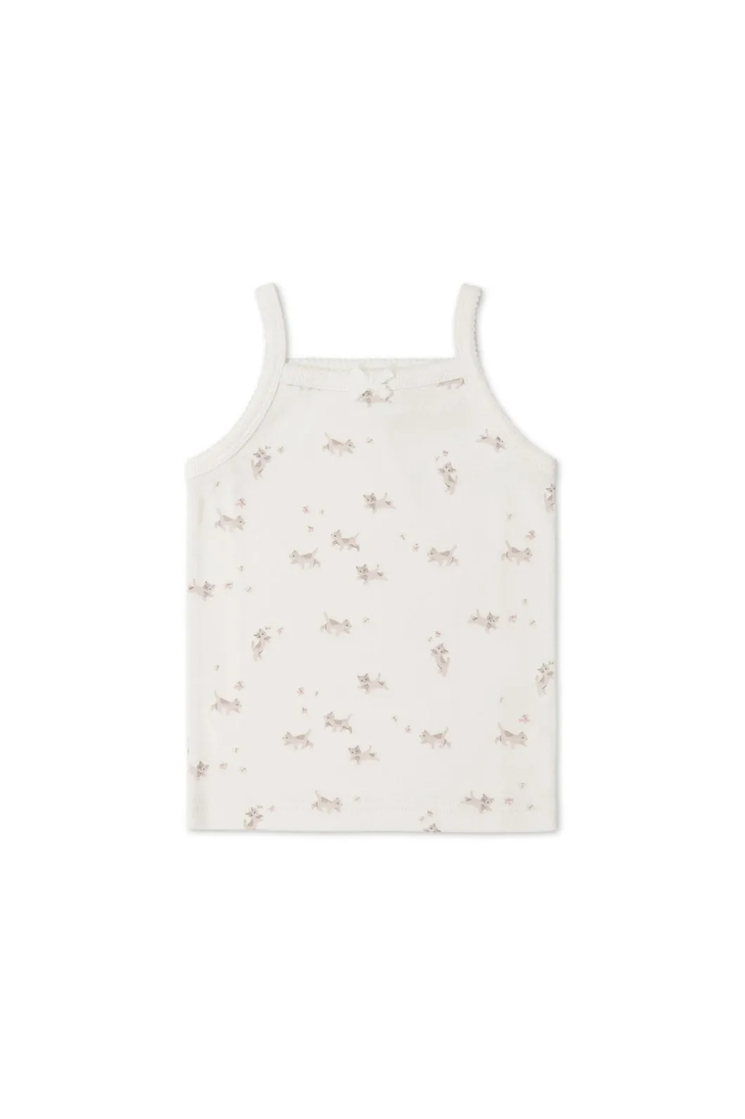 Organic Cotton Singlet - Playful Kittens