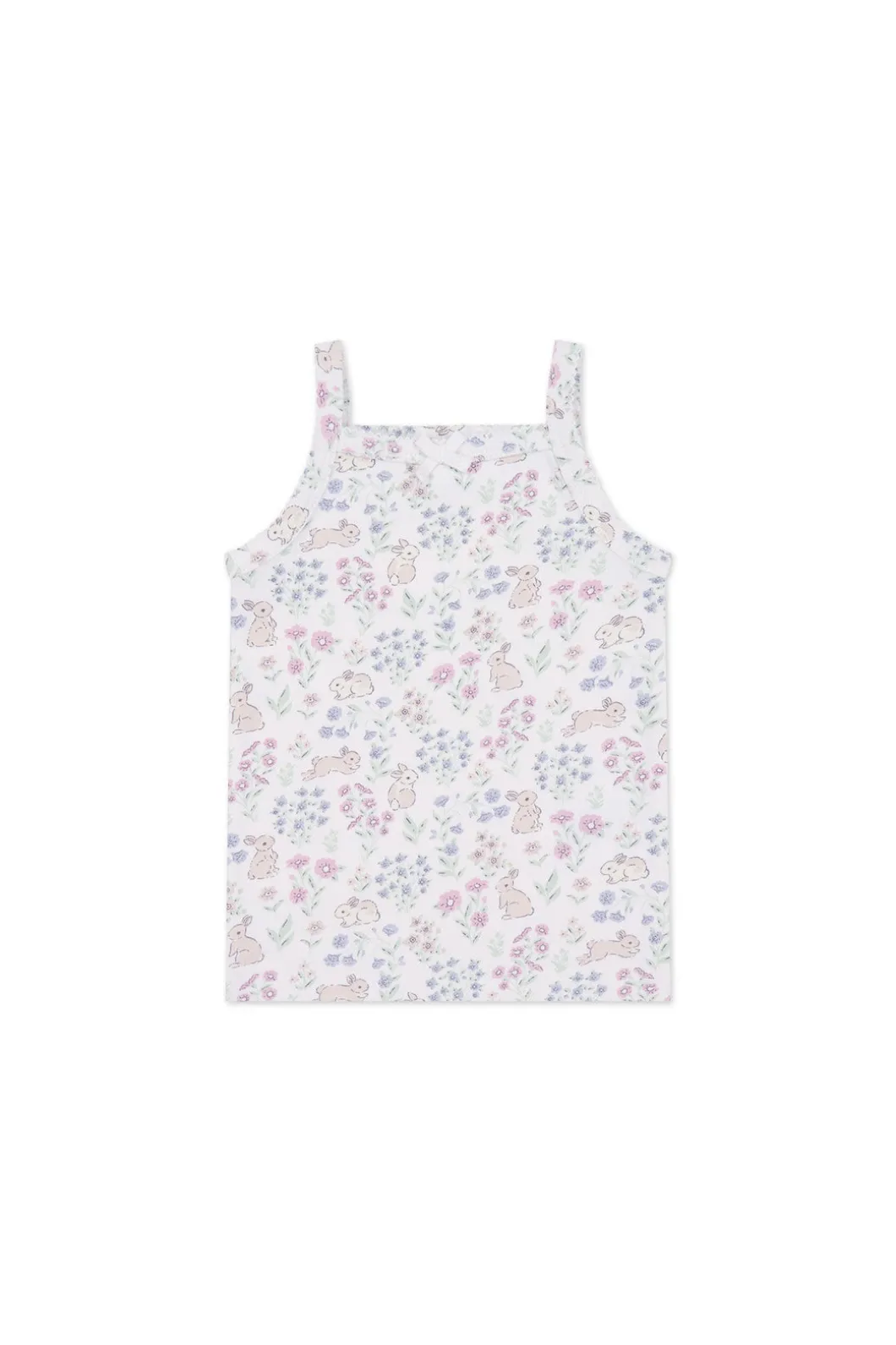 Organic Cotton Singlet - Penny's Egg Hunt Parisian Pink