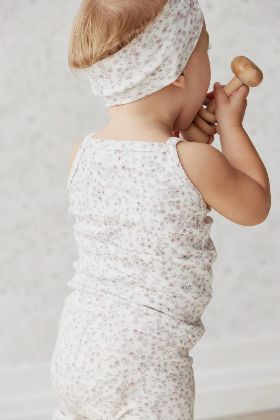 Organic Cotton Singlet - Posy Floral