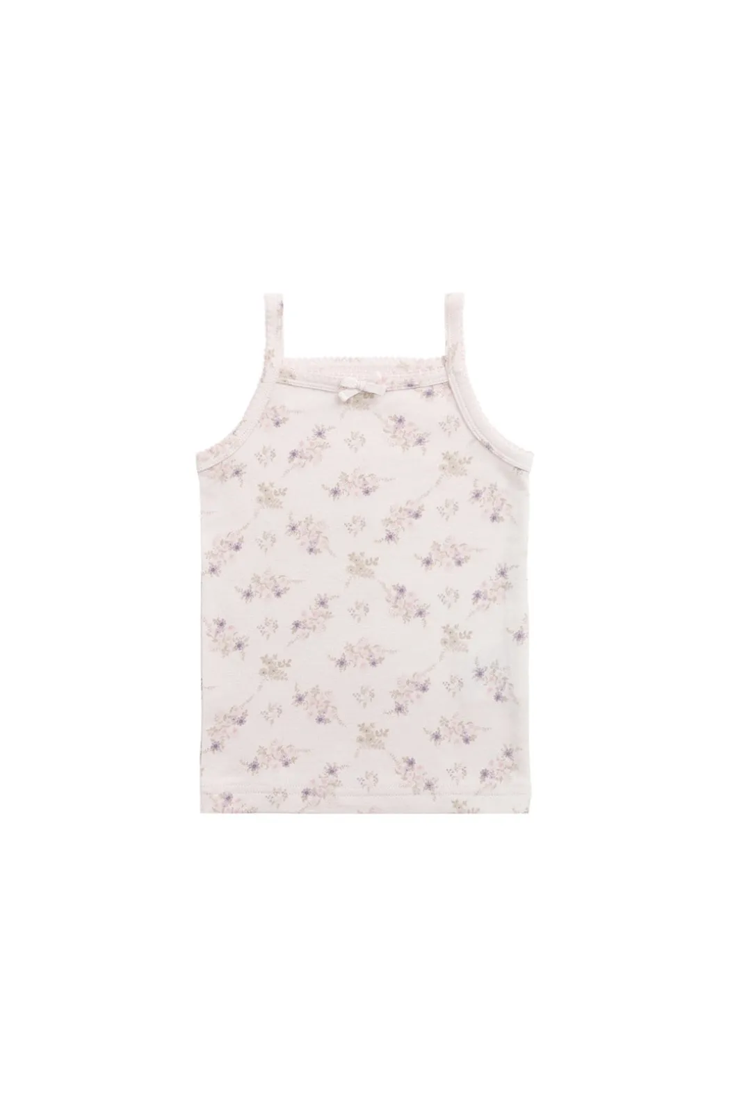 Organic Cotton Singlet - Sweet Pea Floral
