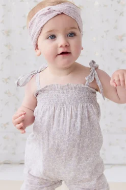 Organic Cotton Summer Playsuit - Chloe Lavender