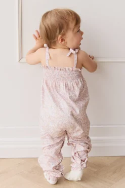 Organic Cotton Summer Playsuit - Chloe Mauve