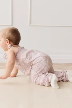 Organic Cotton Summer Playsuit - Chloe Mauve