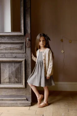 Organic Cotton Tallulah Dress - Mini Gingham Bistre