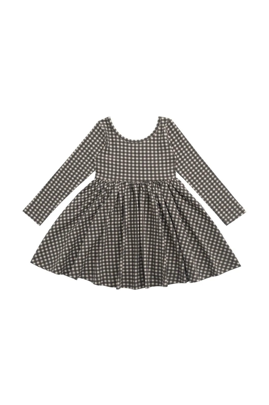 Organic Cotton Tallulah Dress - Mini Gingham Bistre