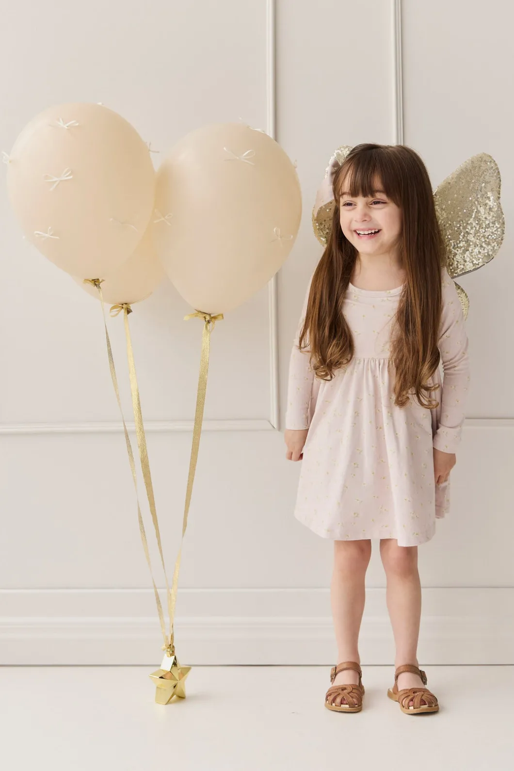 Organic Cotton Tallulah Dress - Simple Flowers Lilac