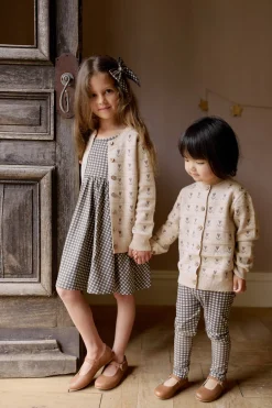Organic Cotton Tallulah Dress - Mini Gingham Bistre