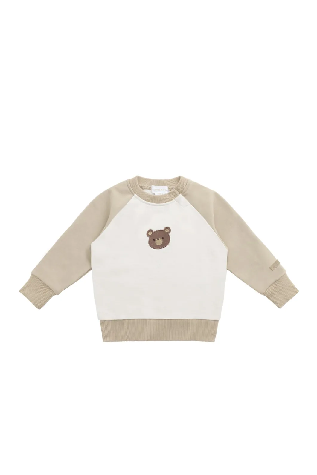 Organic Cotton Tao Sweatshirt - Biscuit/Cloud Bobbie Bear