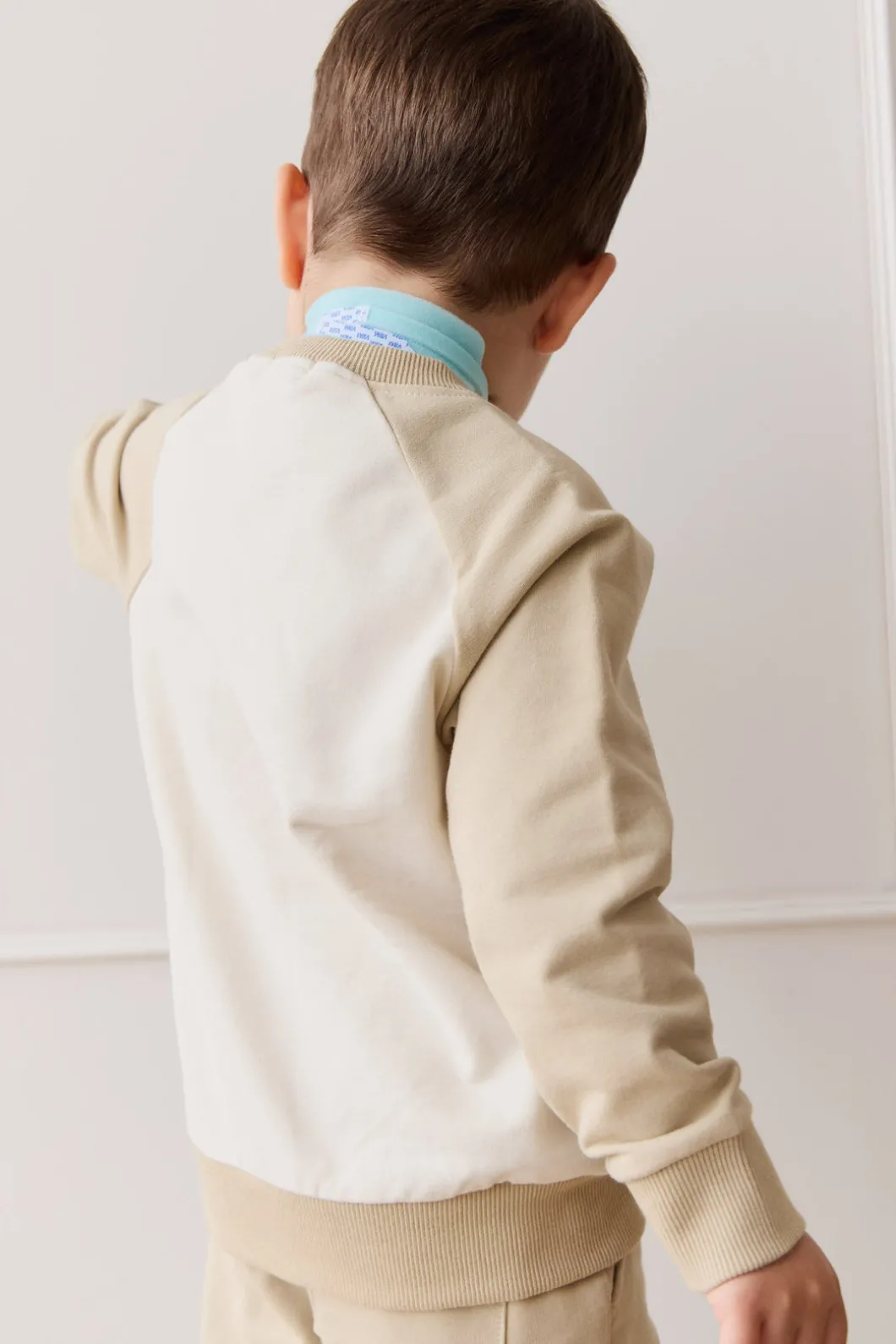 Organic Cotton Tao Sweatshirt - Biscuit/Cloud Bobbie Bear