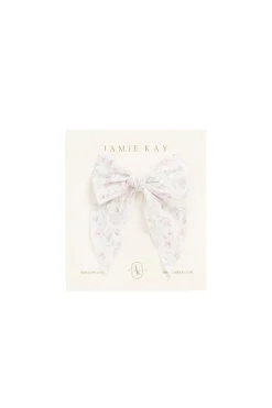 Organic Cotton Voile Bow - Grace Floral