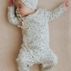 Organic Cotton Wrap Onepiece - Adnola Floral