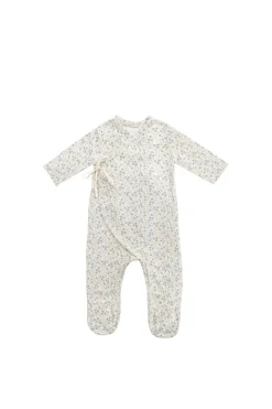 Organic Cotton Wrap Onepiece - Adnola Floral
