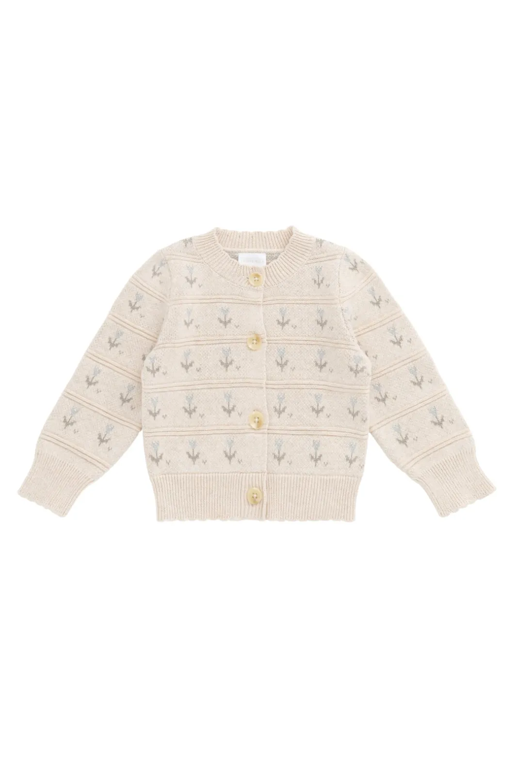 Penny Cardigan - Penny Flower Jacquard Dawn