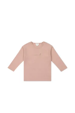 Pima Cotton Arnold Long Sleeve Top - Dusky Rose Little Bug