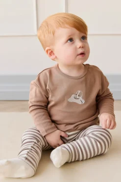 Pima Cotton Arnold Long Sleeve Top - Tiger Sasha Puppy