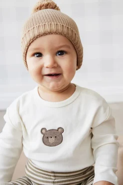 Pima Cotton Arnold Long Sleeve Top - Cloud Bear