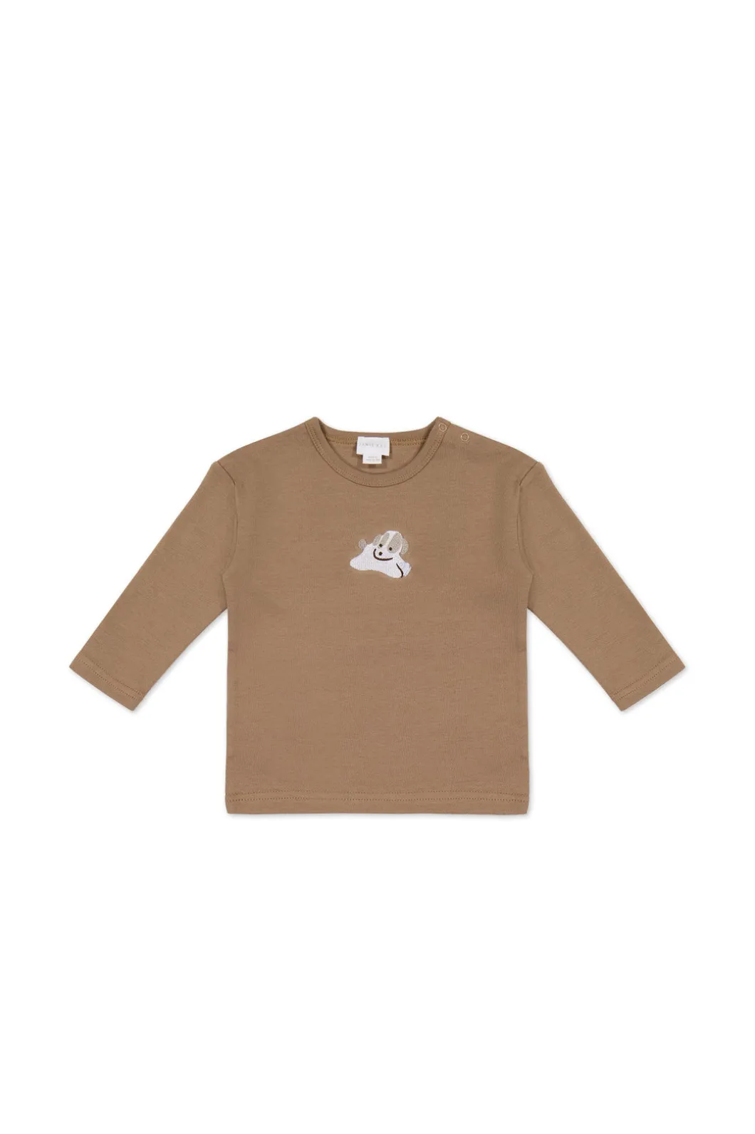Pima Cotton Arnold Long Sleeve Top - Tiger Sasha Puppy