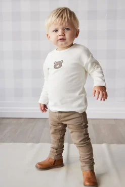 Pima Cotton Arnold Long Sleeve Top - Cloud Bear