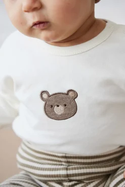 Pima Cotton Arnold Long Sleeve Top - Cloud Bear