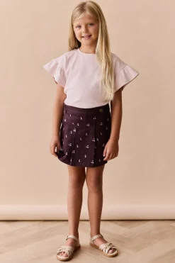 Pima Cotton Courtney Ruffle Top - Soft Misty Rose