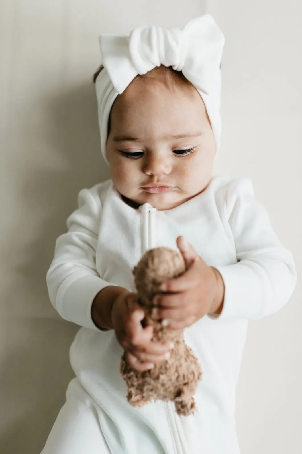 Pima Cotton Frankie Zip Onepiece - Milk