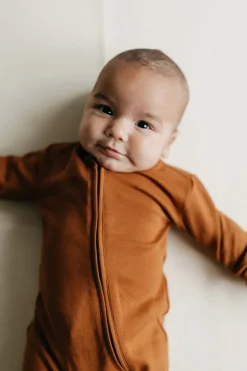 Pima Cotton Frankie Zip Onepiece - Sienna