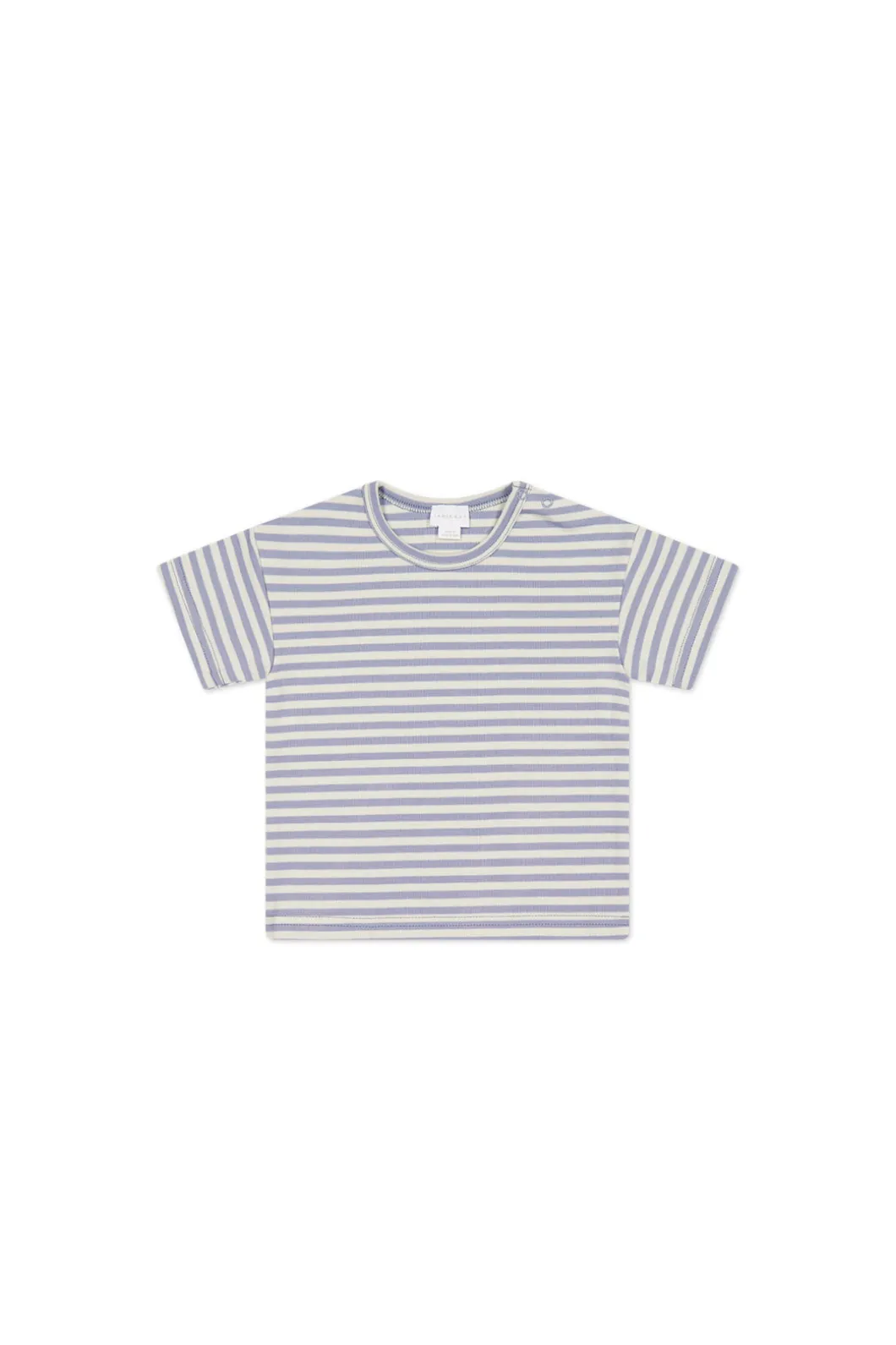 Pima Cotton Hunter Tee - Narrow Stripe Dawn/Cassava