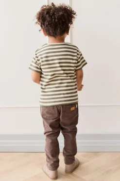 Pima Cotton Hunter Tee - Oliver Stripe Pinecone/Cassava