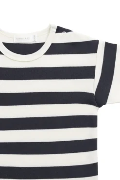 Pima Cotton Hunter Tee - Wide Stripe Solar System/Cloud
