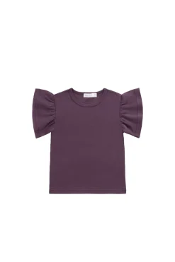 Pima Cotton Leah Top - Blackberry