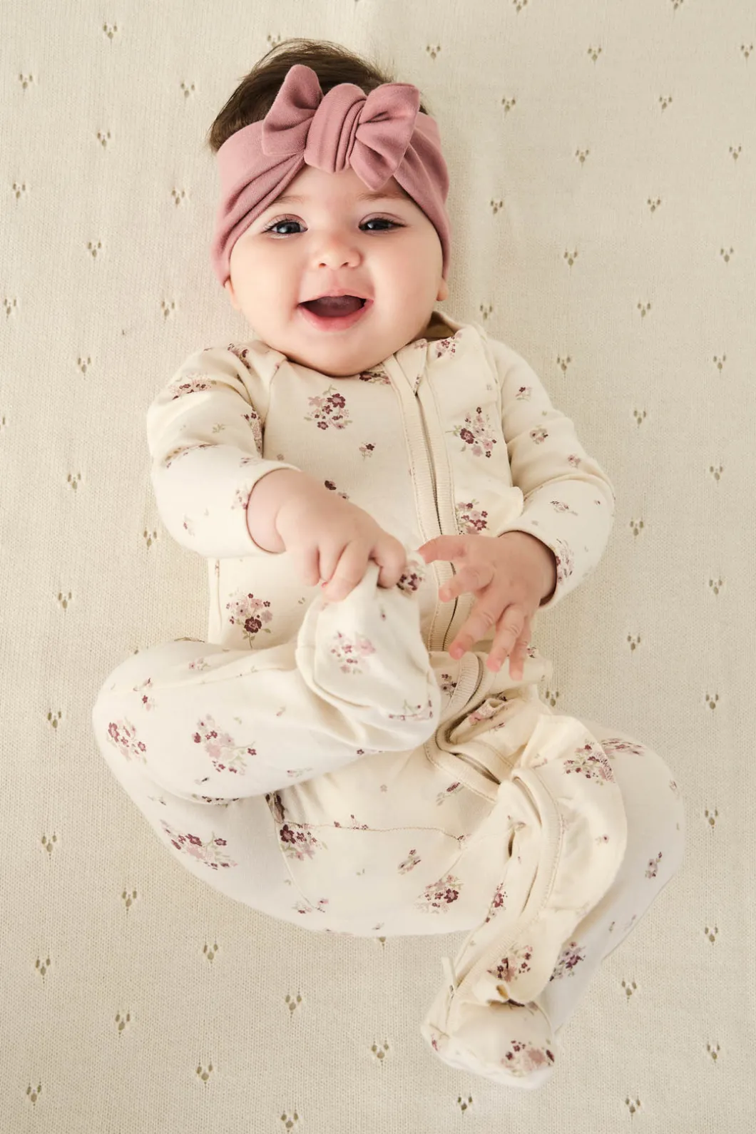 Pima Cotton Lilian Headband - Vintage Rose