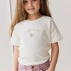 Pima Cotton Mimi Top - Parchment Little Love Violet