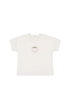 Pima Cotton Mimi Top - Parchment Blushing Berry
