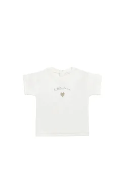 Pima Cotton Mimi Top - Parchment Little Love Violet