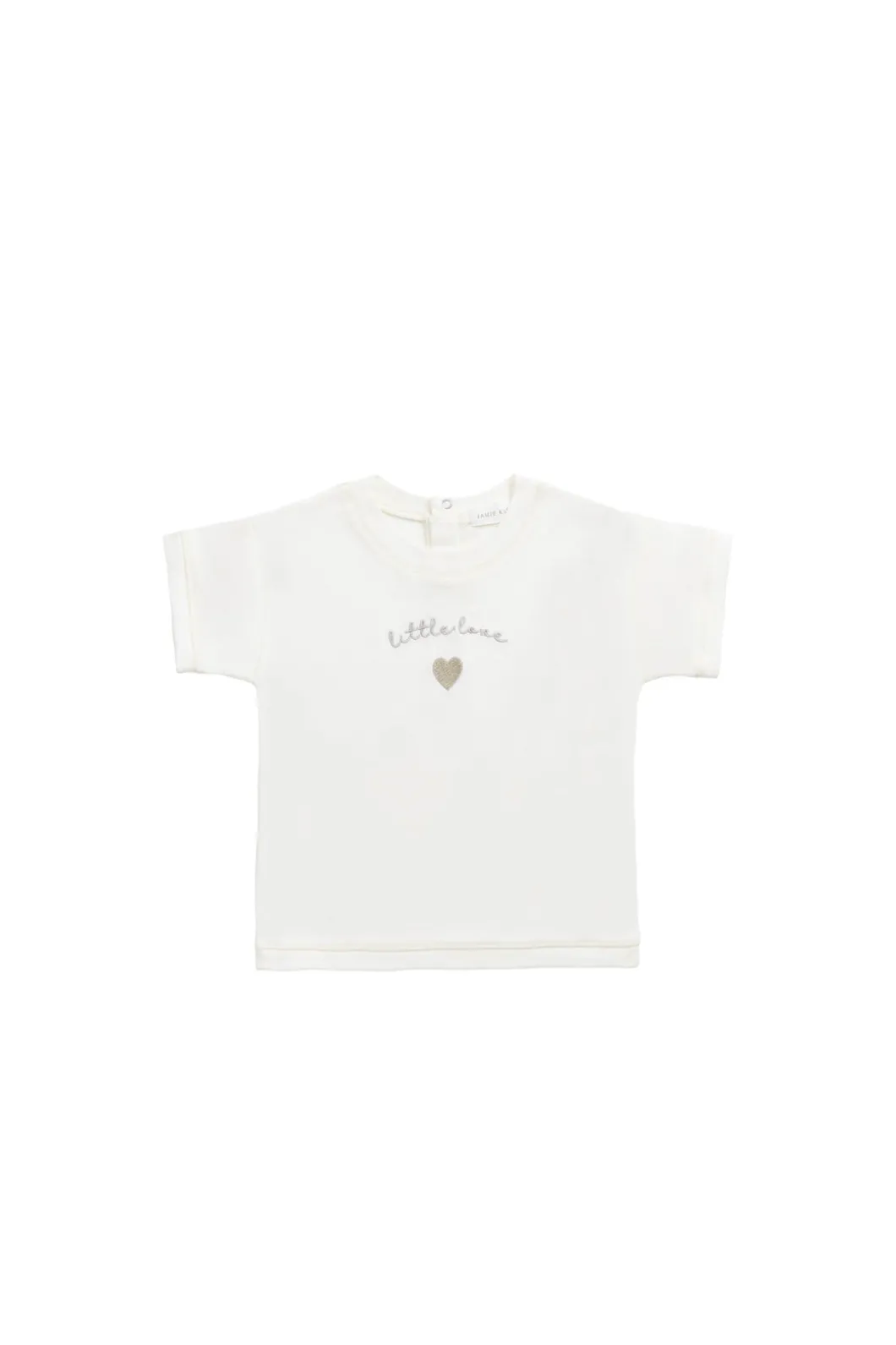 Pima Cotton Mimi Top - Parchment Little Love Violet