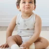 Pima Cotton Noah Playsuit - Henry Hedgehog Birch