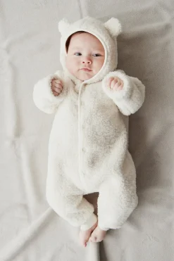 Sasha Recycled Polyester Sherpa Onepiece - Natural