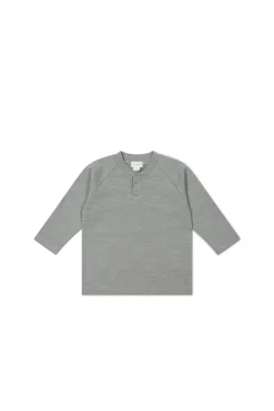 Slub Cotton Long Sleeve Weston Tee - Milford Sound