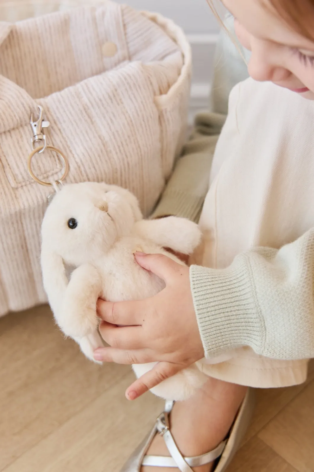 Snuggle Bunnies - Penelope Keyring - Marshmallow